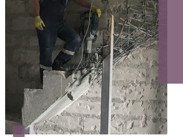 Демонтаж металлических и бетонных лестниц в Дзержинском