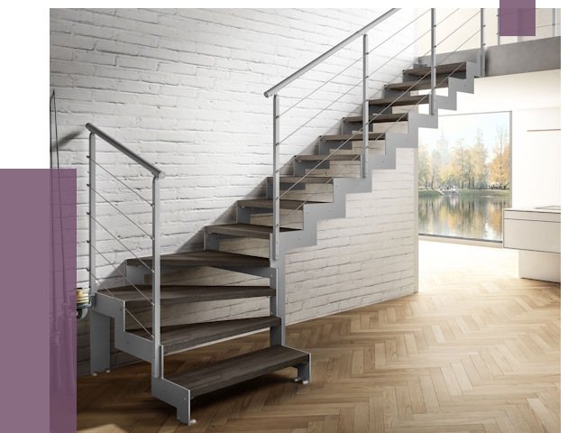 Г-образные лестницы под ключ в Дзержинском от 37098 руб. | ПРОЛЁТ-Дзж
