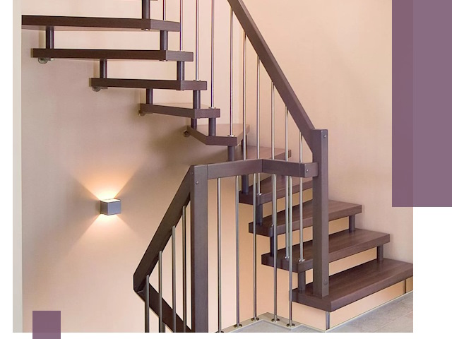 Изготовление лестниц на больцах в Дзержинском под ключ