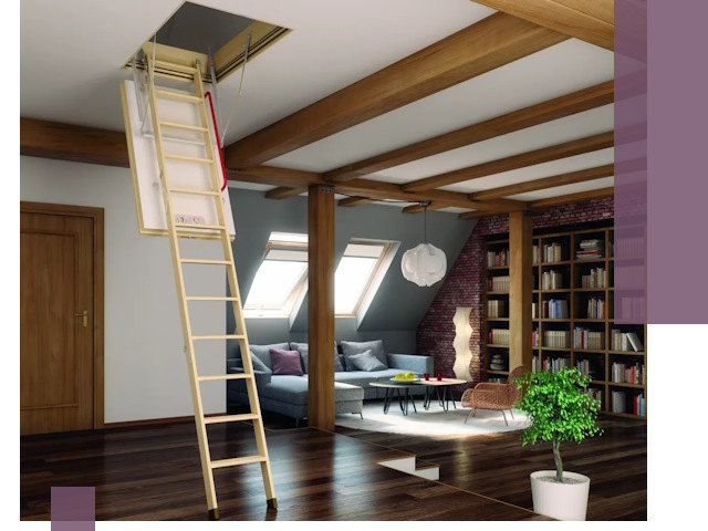 Чердачные лестницы под ключ в Дзержинском: изготовление и монтаж