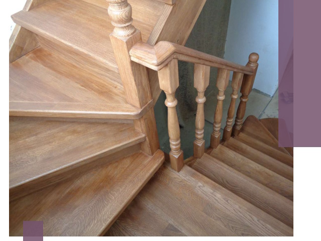 Дубовые лестницы под ключ в Дзержинском: изготовление и монтаж