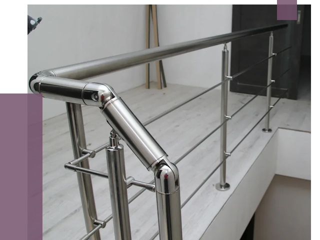 Перила из нержавеющей стали в Дзержинском от 9006 руб. под ключ | ПРОЛЁТ-Дзж