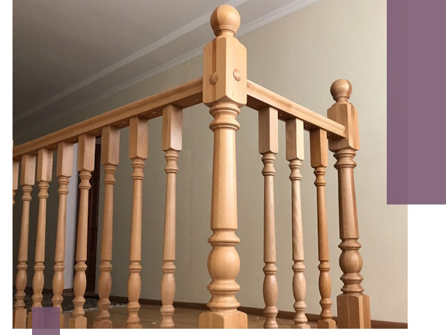 Деревянные перила на заказ в Дзержинском: монтаж и изготовление