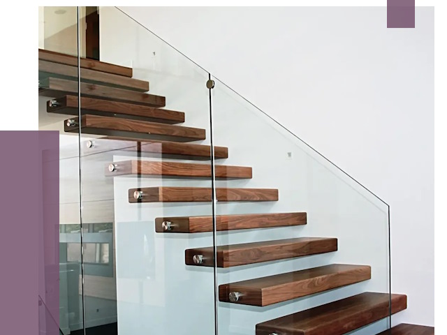 Стеклянные перила для лестницы в Дзержинском от 14839 руб.