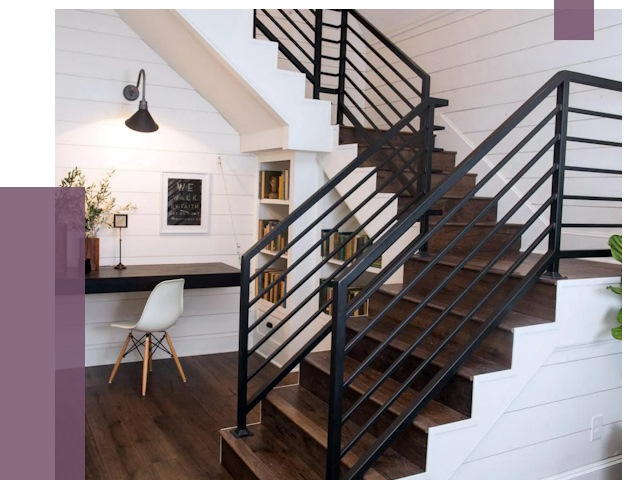 Перила для лестницы в доме в Дзержинском от 7420 руб. — ПРОЛЁТ-Дзж