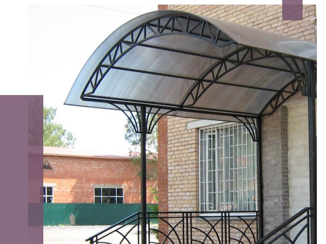 Металлические навесы и козырьки в Дзержинском от 12793 руб.