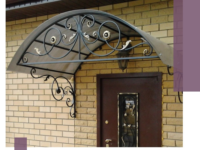 Изготовление козырьков из металла под ключ в Дзержинском