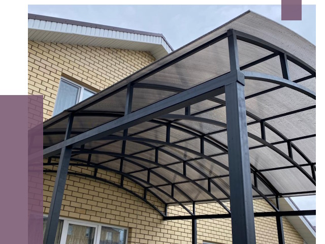 Монтаж козырьков в Дзержинском от 11513 руб. | ПРОЛЁТ-Дзж