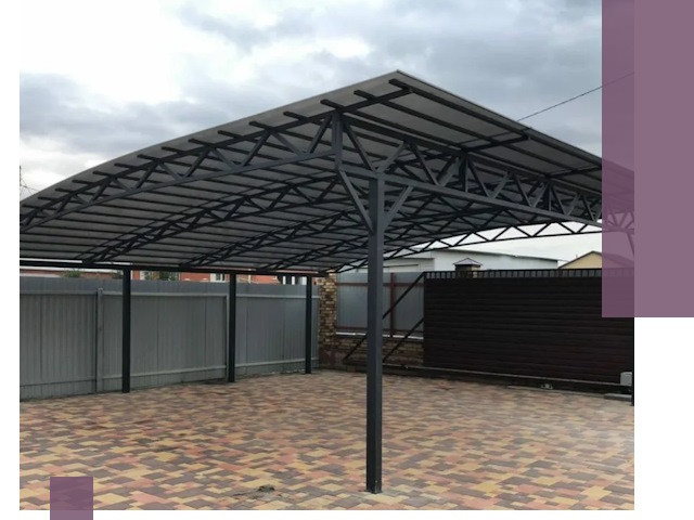 Недорогие навесы под ключ в Дзержинском — изготовление и монтаж