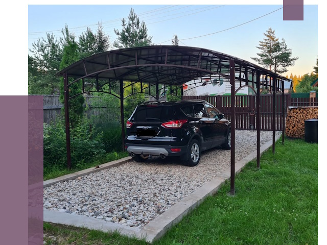 Навесы для автомобиля в Дзержинском от 13151 руб.  | ПРОЛЁТ-Дзж