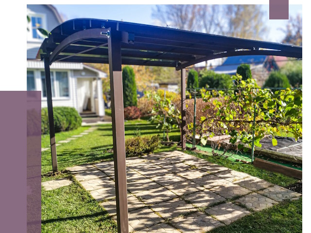 Навесы для дачи в Дзержинском от 12741 руб. под ключ — ПРОЛЁТ-Дзж