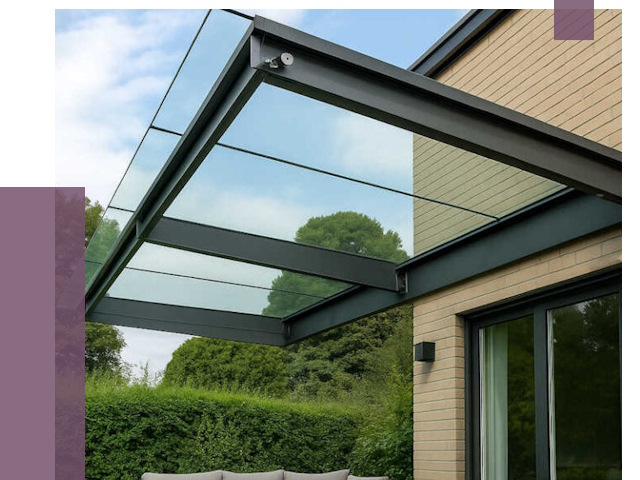 Стеклянные навесы и козырьки в Дзержинском от 12281 руб.