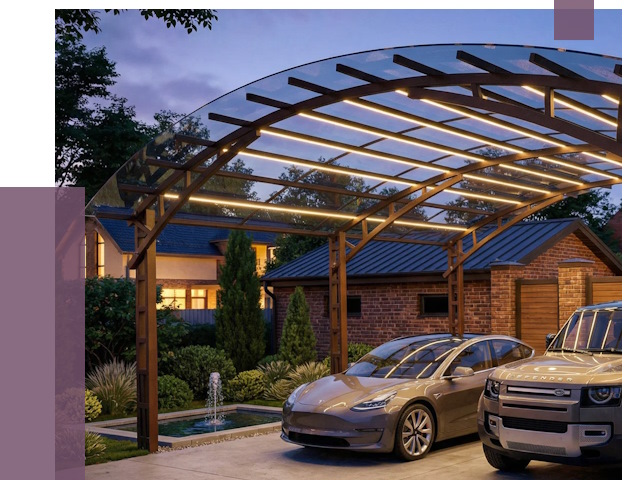 Металлические навесы в Дзержинском от 12690 руб. под ключ — ПРОЛЁТ-Дзж