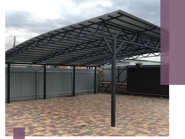 Металлические навесы под ключ в Дзержинском — изготовление и монтаж