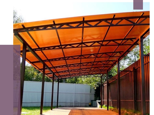 Односкатные навесы под ключ в Дзержинском от 13151 руб. 