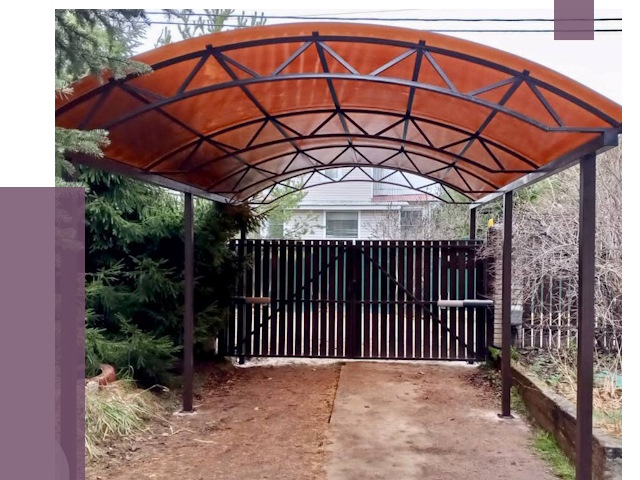 Арочные навесы в Дзержинском от 12741 руб. — изготовление и монтаж | ПРОЛЁТ-Дзж