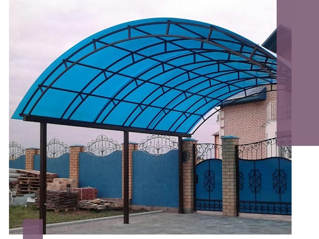 Арочные навесы под ключ в Дзержинском — изготовление и монтаж