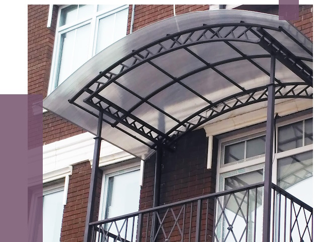 Козырьки над балконом в Дзержинском от 8648 руб.  | ПРОЛЁТ-Дзж