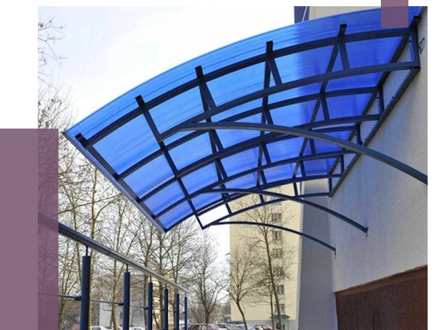 Козырьки из поликарбоната в Дзержинском от 4298 руб. под ключ | ПРОЛЁТ-Дзж