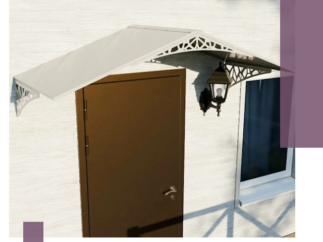 Металлические козырьки на входы и террасы в Дзержинском