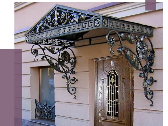 Кованые козырьки в Дзержинском под ключ от 12741 руб. — ПРОЛЁТ