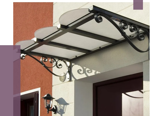 Односкатные козырьки в Дзержинском от 8392 руб.  | ПРОЛЁТ-Дзж