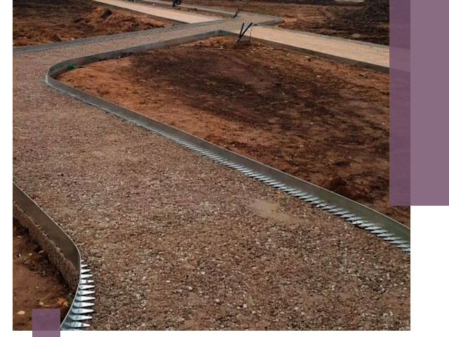 Металлические бордюры под ключ в Дзержинском — изготовление и монтаж