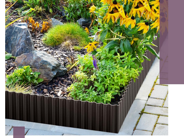 Металлические бордюры для клумб в Дзержинском — производство и монтаж